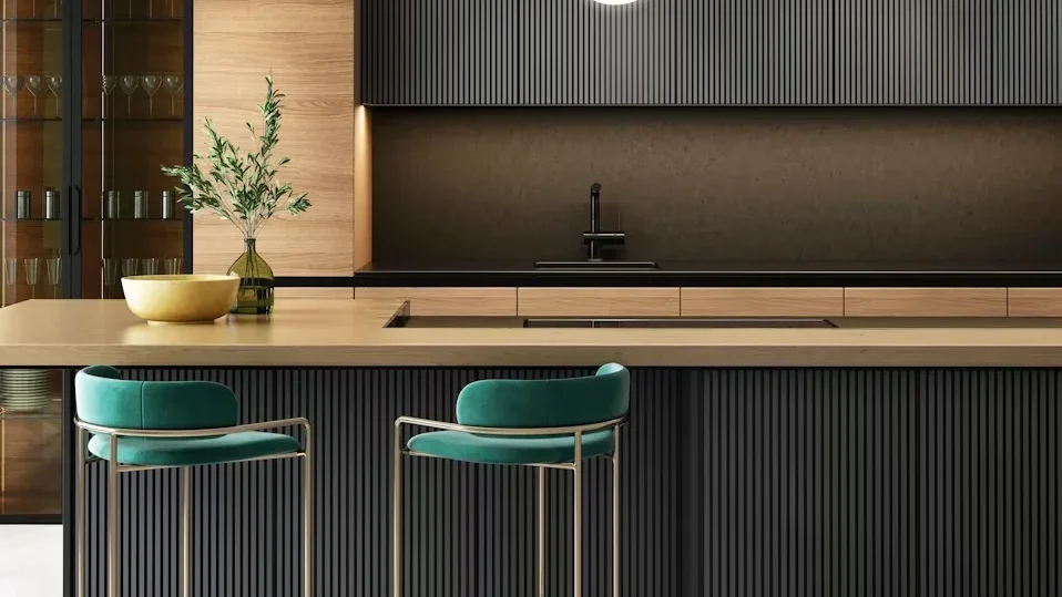 Crafting a Kitchen that Reflects Alaska’s Natural Beauty modern kitchen witha bar edited