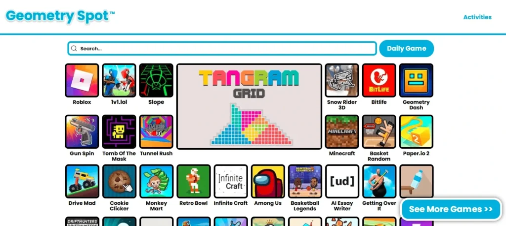 Geometry spot activities 