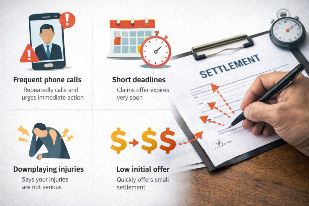 Tactics used to pressure injury victims