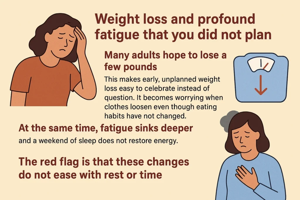 Weight loss and profound fatigue