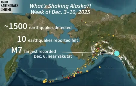 What’s Shaking Alaska?Weekly Earthquake Summary (December 10, 2025) Whats Shaking Alaska