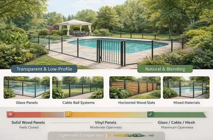Comparing pool barriers for openness