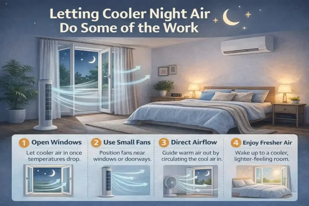 Cooling the room with night air