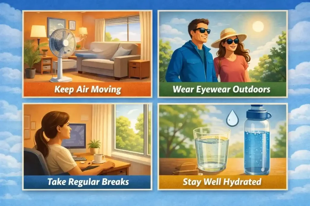 Daily habits for eye comfort