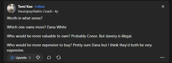 Dana White Net Worth: How Much the UFC President Is Really Worth fans comment on Dana White's Net Worth on Quora