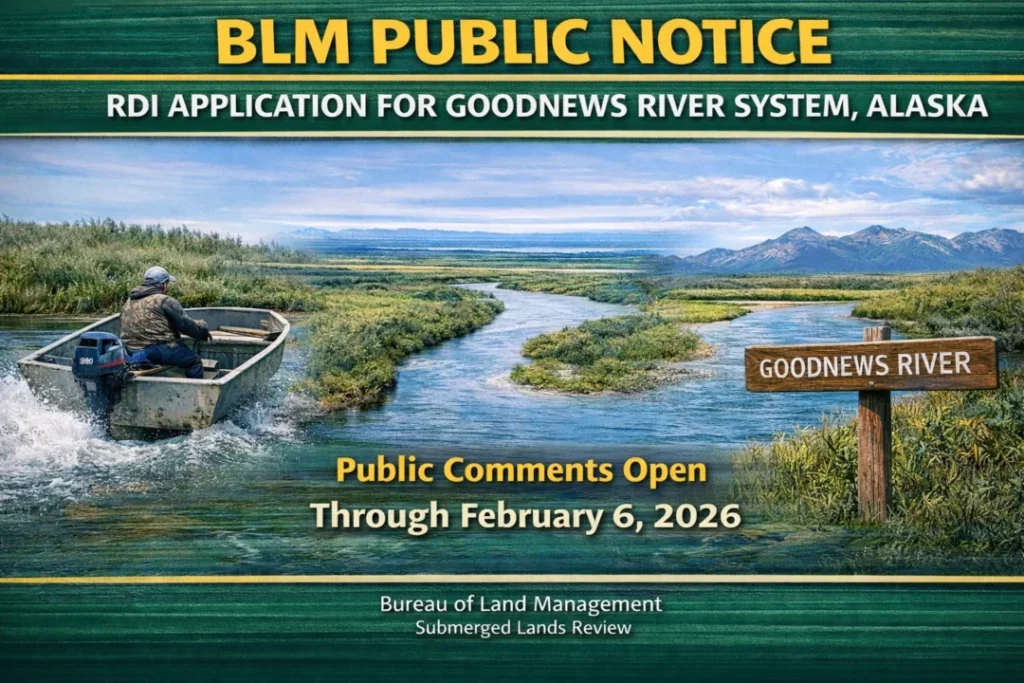 Goodnews River public notice and view