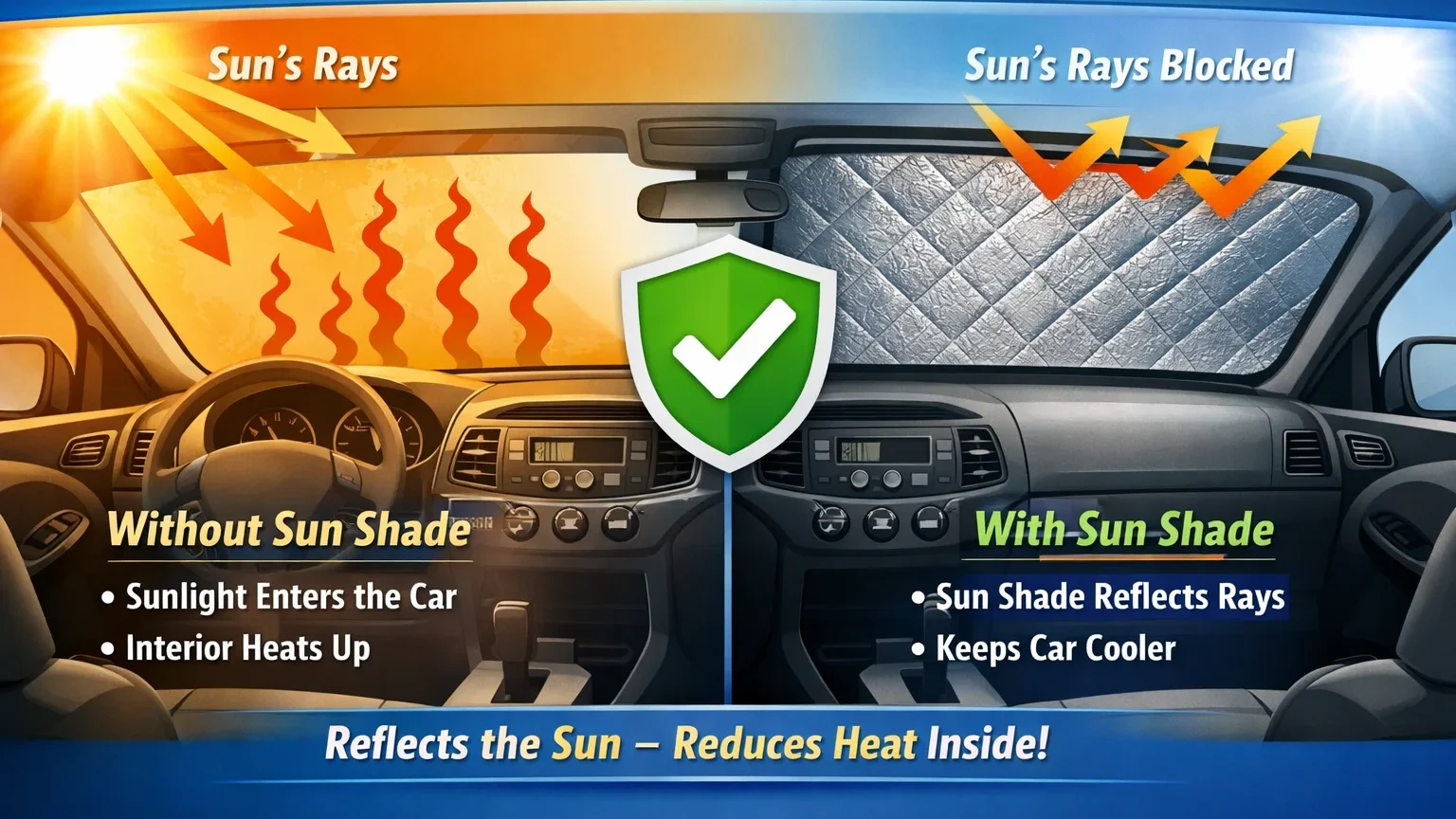 How sun shades keep your car cool