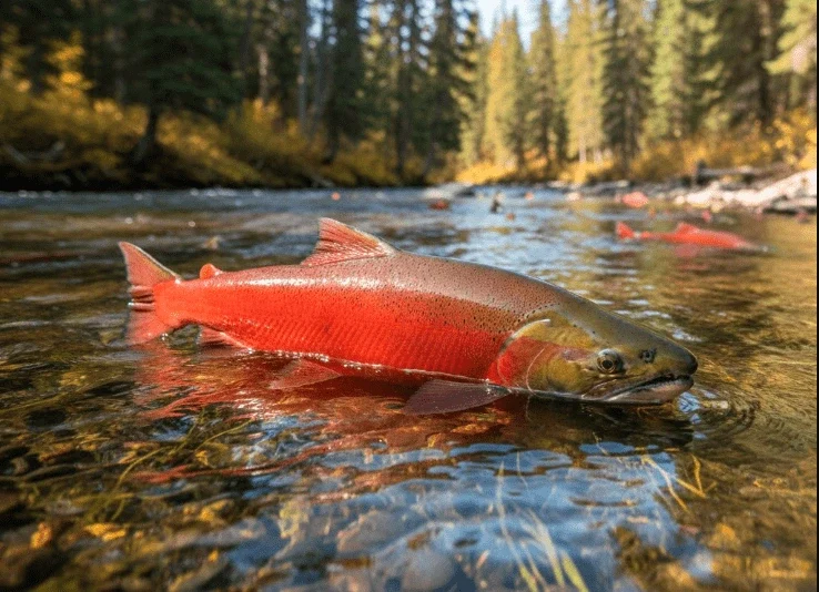 Shallow Creek Alaska Salmon