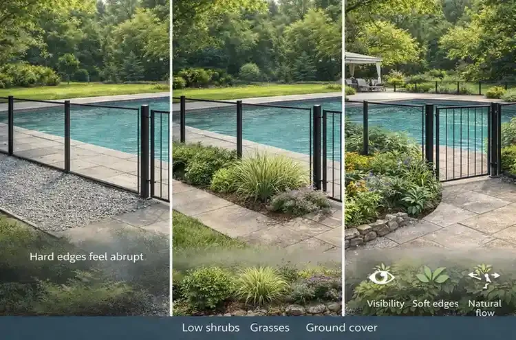 Softening the pool fence edges