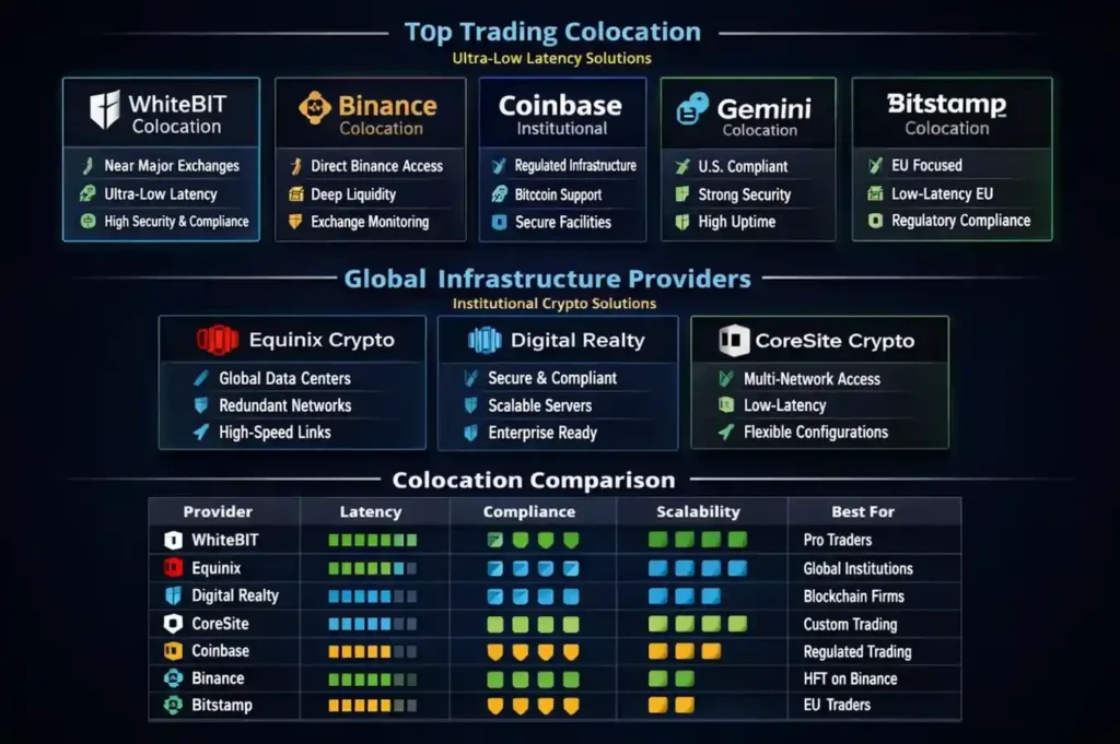 Top crypto colocation solutions infographic