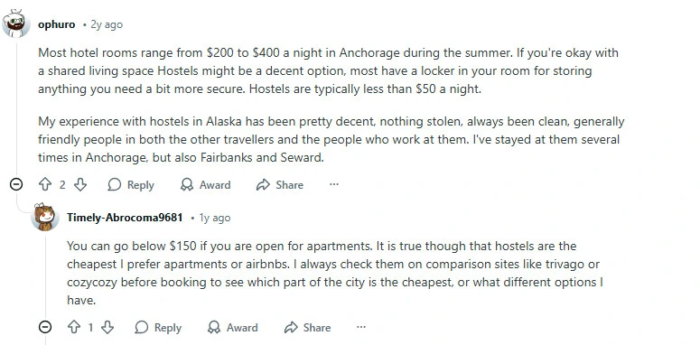 reviews from customers anchorage alaska hotels