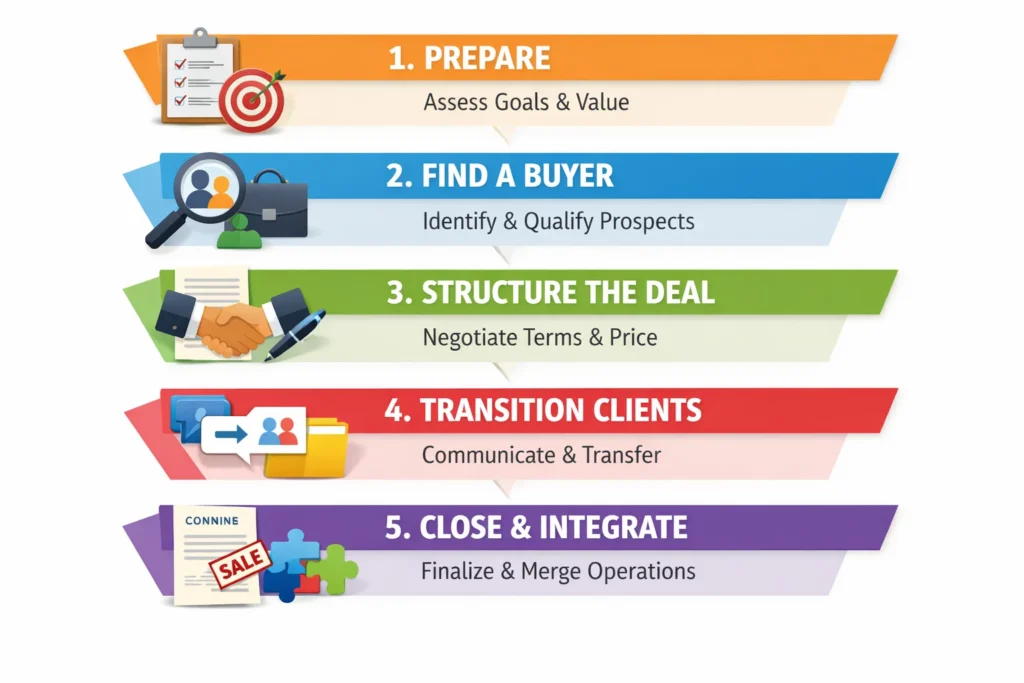 5-step financial practice sale process