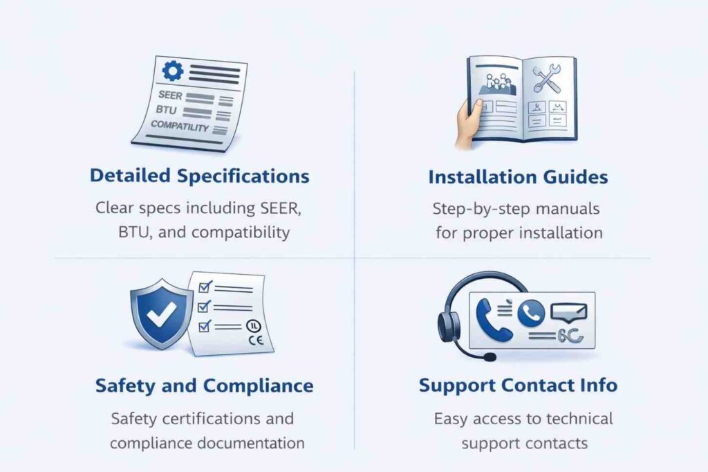 Clear HVAC information infographic