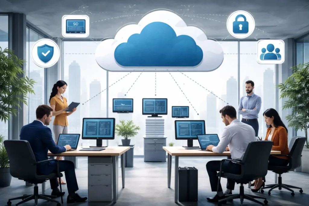 5 Scalable Remote Desktop Solutions for Growing Companies Cloud-connected office collaboration in action