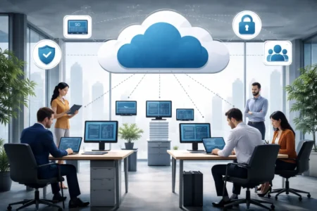 Cloud-connected office collaboration in action