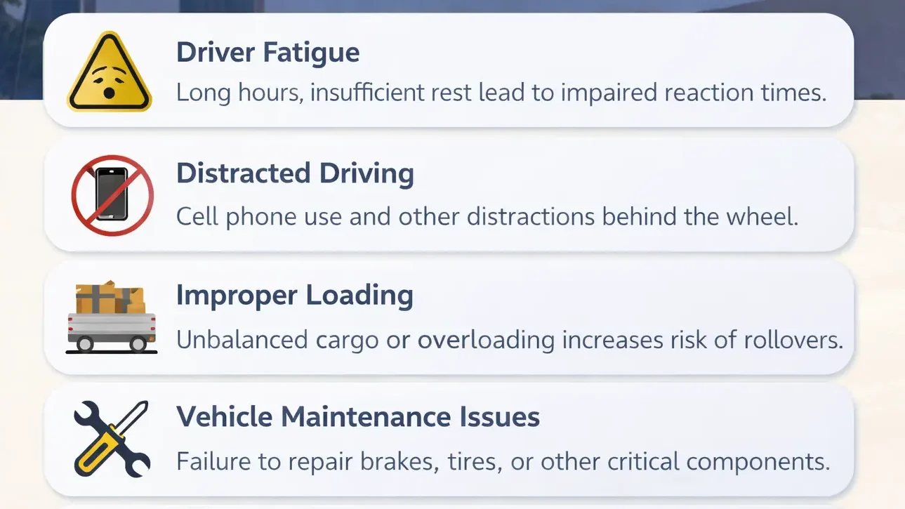 Common causes of semi-truck accidents