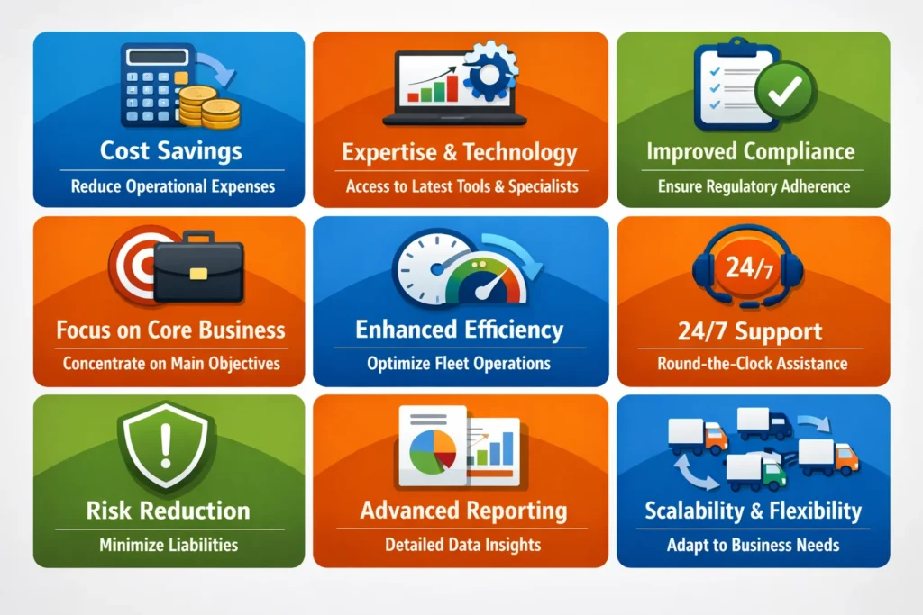 Eight benefits of outsourcing fleet management