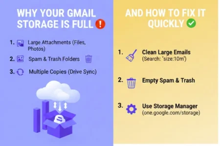 Why Your Gmail Storage Is Full (And How to Fix It Quickly) Gmail storage full problems and solutions