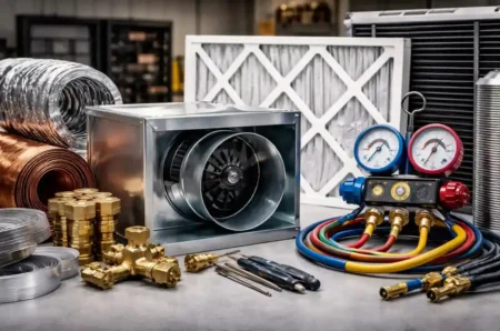 6 Essentials Found In Reliable HVAC Supply Ranges HVAC-tools-and-components-on-workbench