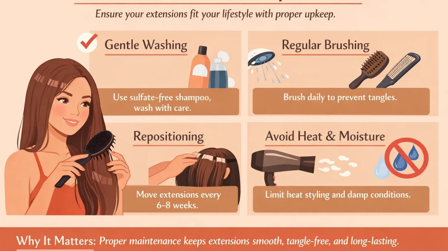 Hair extension care guide