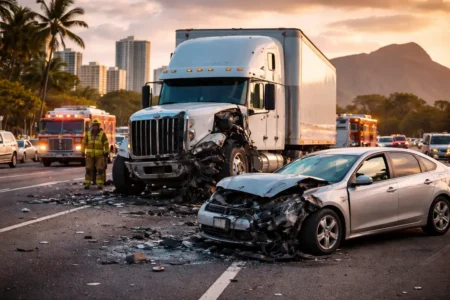 A Complete Guide to Honolulu Semi Truck Accident Lawyers Honolulu highway accident at sunset