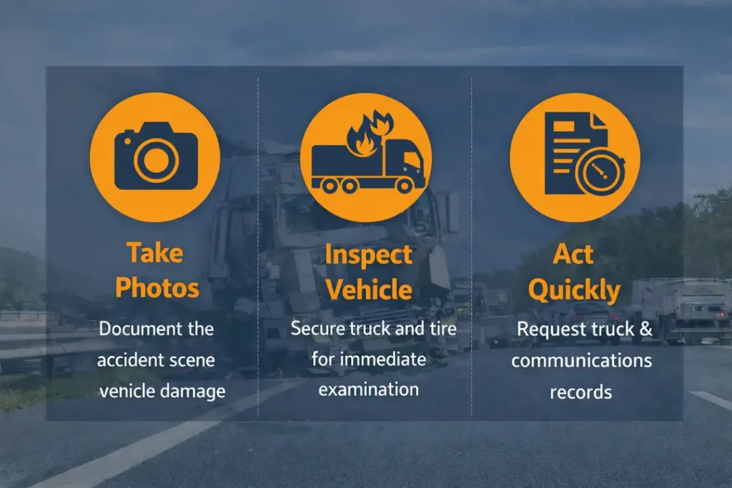 Steps for preserving truck accident evidence