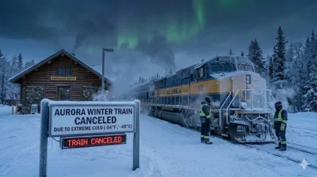 Aurora Winter Train Canceled Due to Extreme Cold in Fairbanks
