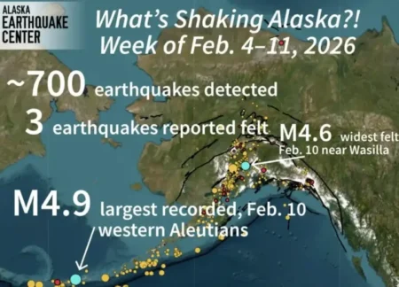 What’s Shaking Alaska: Weekly Earthquake Summary (February 11, 2026) shaking-alaska