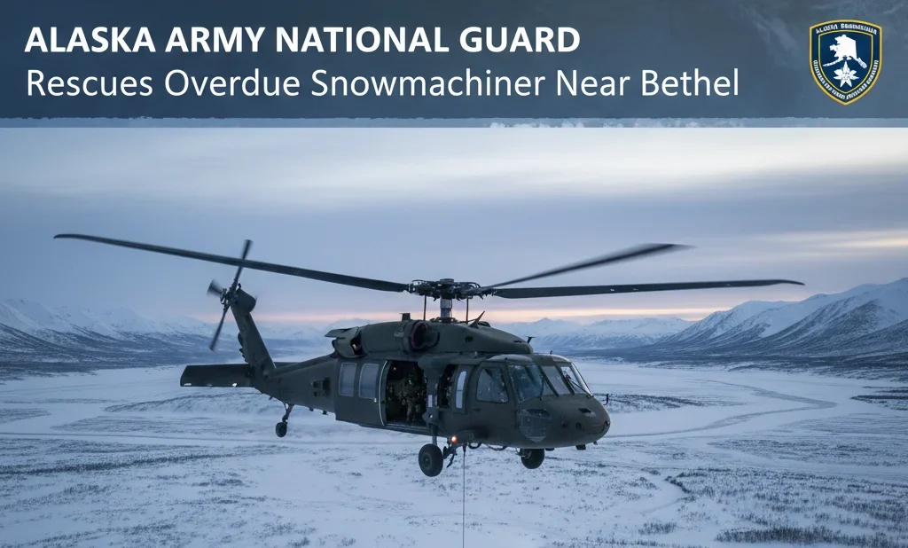 Alaska Army National Guard Rescues Overdue Snowmachiner Near Bethel