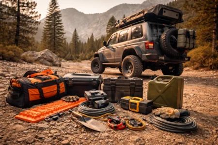 Sunset off-road adventure in the canyon