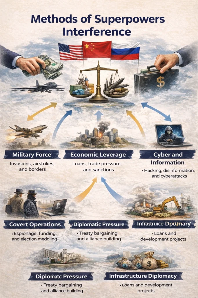 superpower political interference methods