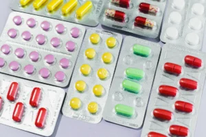 Medicine on table